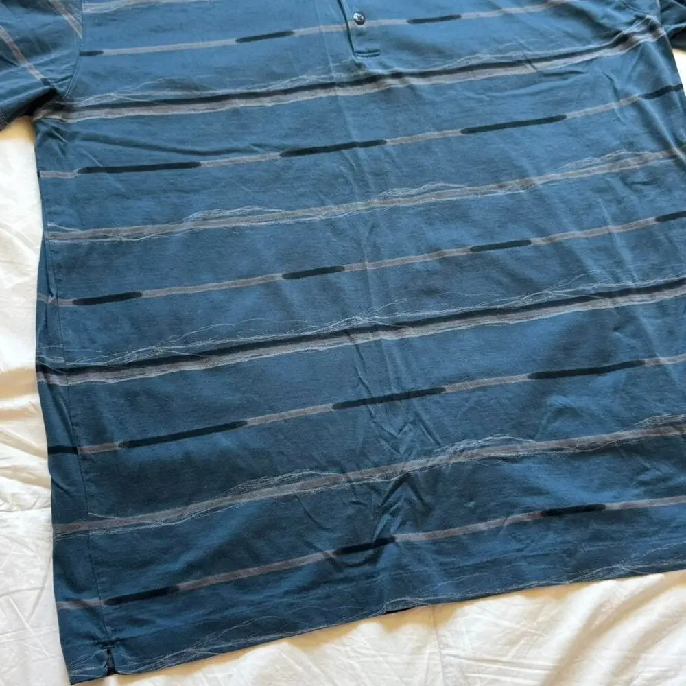Nike golf tiger woods striped polo shirt sz XL cotton‎ casual sportswear grunge